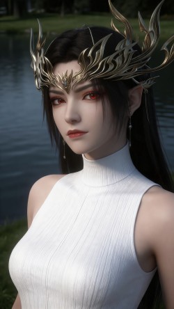 国漫美女 国漫美图 斗破苍穹 动漫女神 美杜莎女王斗圣版 蛇人族
