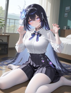 希儿 崩坏星穹铁道 猫系俏皮可爱 白丝袜裤袜