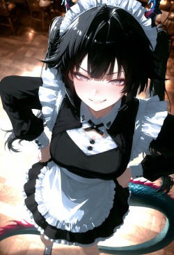 二次元游戏女孩 明日方舟陈千语 女仆装