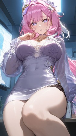 游戏壁纸崩坏星穹铁道 大黑塔 昔涟，现代职业装肉肉腿