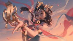 国风 铃铛 飘带 纤纤玉手 王者荣耀杨玉环高清桌面壁纸图片