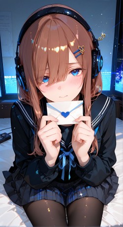 请和我交往吧！动漫二次元 中野三玖 手机壁纸锁屏背景