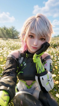 记忆24小时就会重置的少女，设定真是刀哇。镭明闪击 二创 记忆停留 游戏角色故事 梵妮