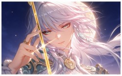 AI绘画分享 兹白 原神 白马仙人 电脑壁纸