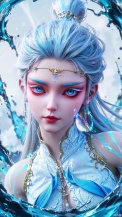 知画水墨根基姿态 异画官 沧元图 国漫女神 ai绘画