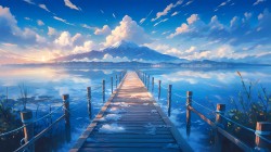 在山的那边风景电脑壁纸