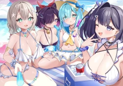 海滩_铃_比基尼_脸红_蝴蝶结_辫子_骆驼趾_项圈_云_领子_饮料_吊袜带_组_帽子_肚脐_签名_裙子_天空_泳衣