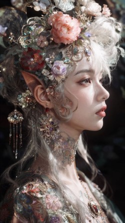 Ai摄影 精灵少女 人像 法式复古 视觉美感 美女美图推荐