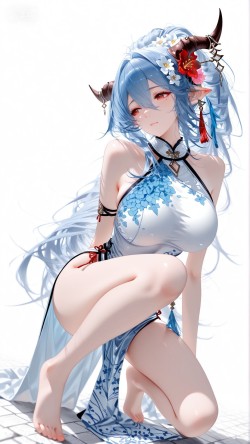 二次元碧蓝航线游戏超清美图壁纸 旗袍大长腿美腿