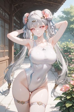 鸣潮今汐 壁纸美图 比基尼泳装大长腿 二次元游戏