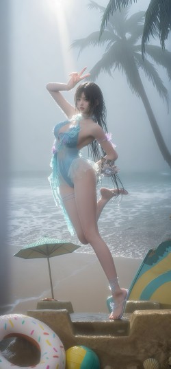 永劫无间 蓝梦 泳装美图壁纸