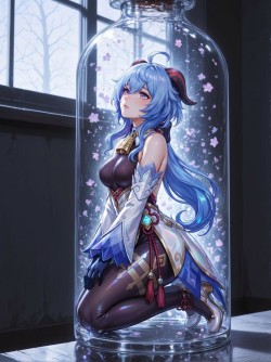 原神二创瓶中玩偶 八重神子 甘雨 神里凌华 胡桃