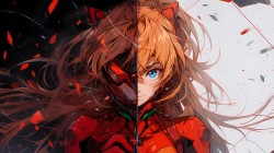 惣流 明日香 半边脸 动漫桌面壁纸