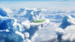 天空 云 绿色草坪 好看唯美风景壁纸