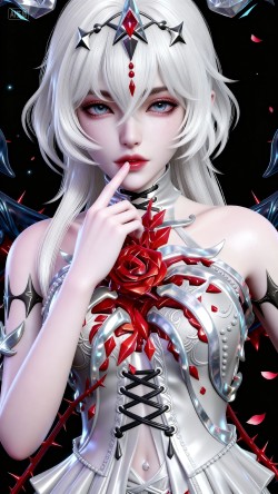 白毛季莹莹塔罗牌皮肤美图AI优化 永劫无间手游壁纸 超高清