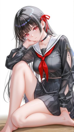 鸣潮 千咲 ai绘画 高清壁纸 二次元少女