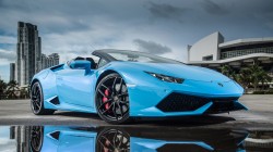 兰博基尼LP 610 4蓝色超级跑车壁纸