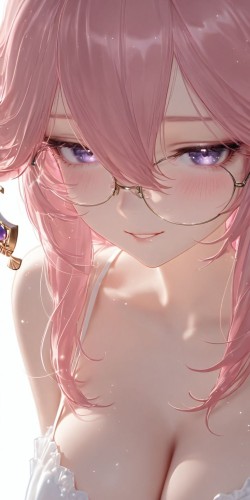 原神八重神子 ai绘画 二次元游戏人物 戴眼镜 美瞳