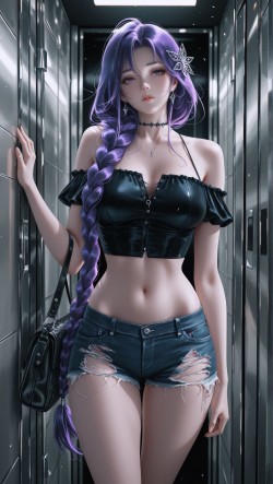 原神赛璐璐厚涂风格 雷电将军 好看美图美女图片