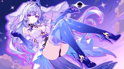 原神壁纸 头饰 紫色 红眼睛 二次元图片电脑壁纸