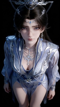 动漫动画仙逆年番 李慕婉 黑色背景手机锁屏壁纸分享 好看美女