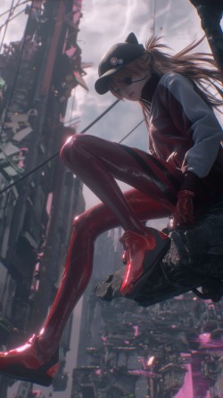 新世纪福音战士 明日香 ai绘画 壁纸分享