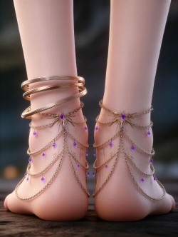 天穹长老的脚部建模细节 国漫女神 百炼成神动画 脚链