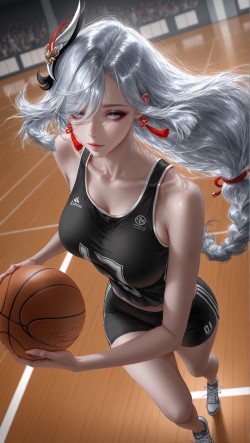 原神申鹤 篮球少女 全民健身 二次元游戏超美壁纸