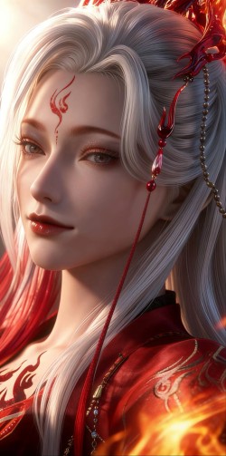 游戏角色 逆水寒 伽萨 白发美女御姐壁纸