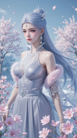 斗罗大陆 雪女 国漫女神美女 手机壁纸背景图片