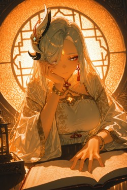 二次元 原神游戏美图同人 申鹤 八重神子