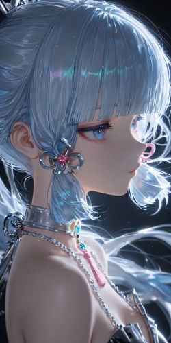 原神 神里绫华 二次元少女 ai绘画壁纸图片