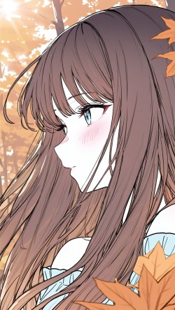 这一眼，好像就在风里等了你很久。 治愈动漫少女壁纸 二次元女孩