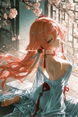 原神美图 手机高清全面屏锁屏壁纸 露背福利