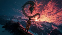 悟空面对神龙 高清壁纸 桌面壁纸