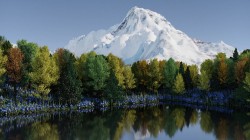 荣耀Magic V2 雪山 湖水风景壁纸