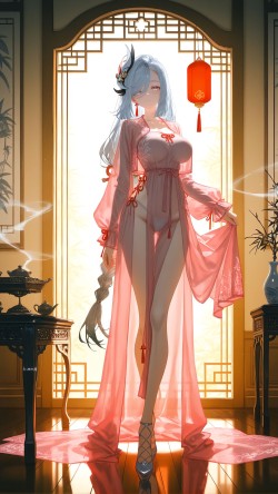 古风旗袍 申鹤 原神 大长腿 美腿壁纸