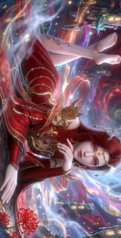 夜色已至 红唇血妖女王 赛博朋克风格 星辰变最终季 动漫壁纸 国漫女神