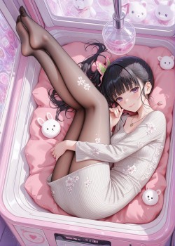 娃娃机 鬼灭之刃 甘露寺蜜璃 蝴蝶忍 祢豆子 动漫壁纸 丝袜黑丝 大长腿