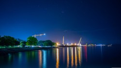 海滩夜景星空风景壁纸