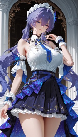 双马尾坎特蕾拉竟然如此甜美 二次元游戏鸣潮 裙子