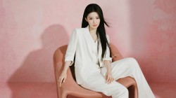 王楚然白色西服美女桌面壁纸