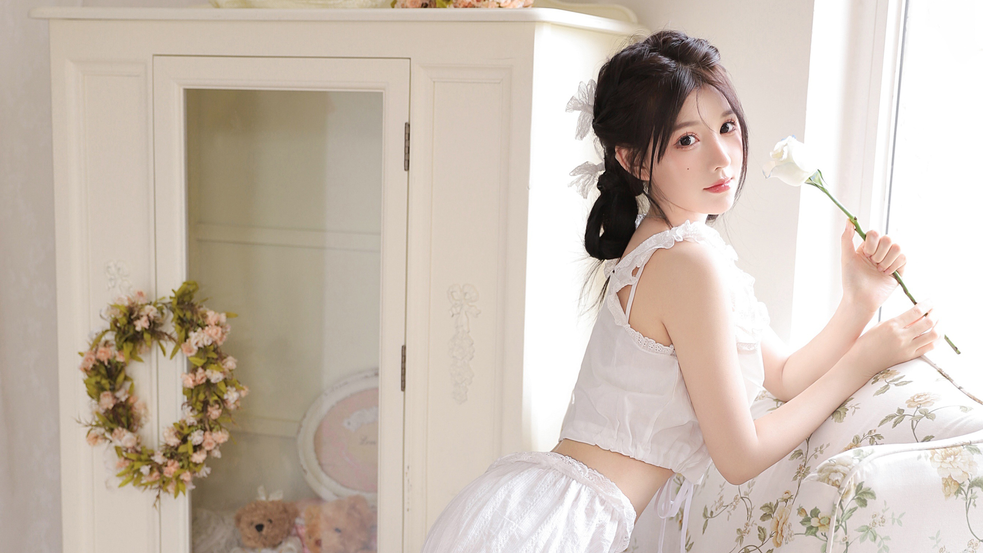 清新 居家 清纯美女 桌面壁纸,第4张