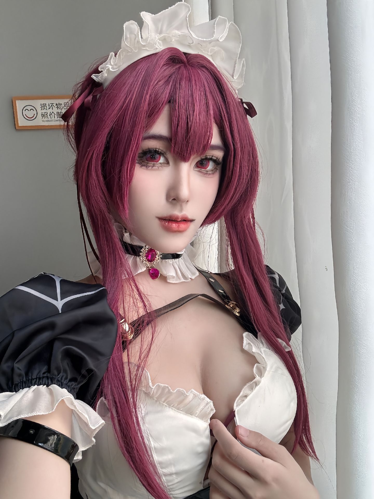 dy@螺序粉,粉色发、cosplay,第1张