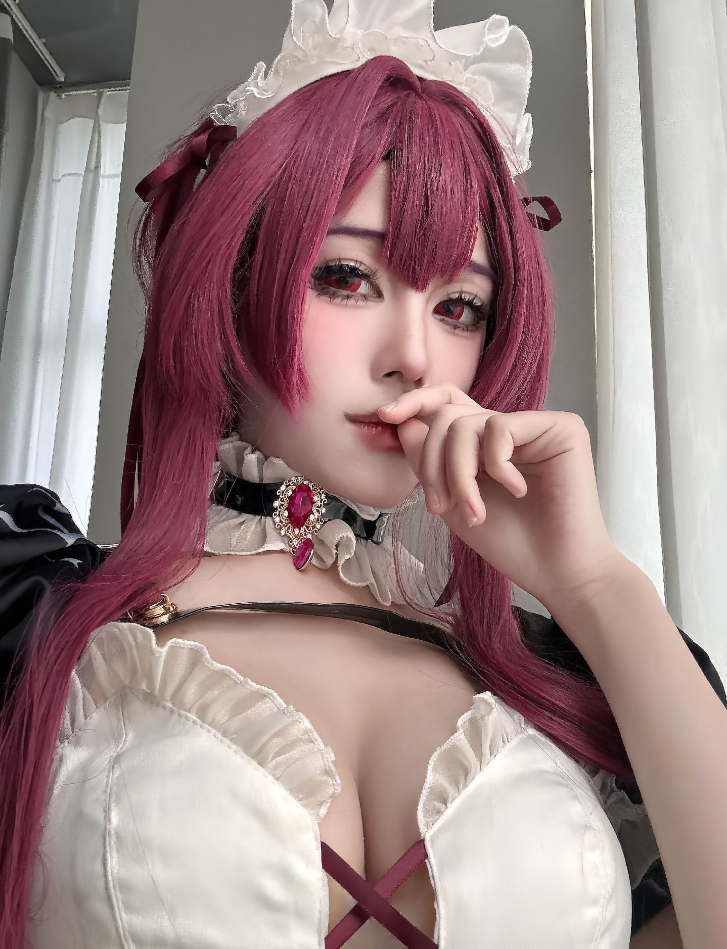 dy@螺序粉,粉色发、cosplay,第2张