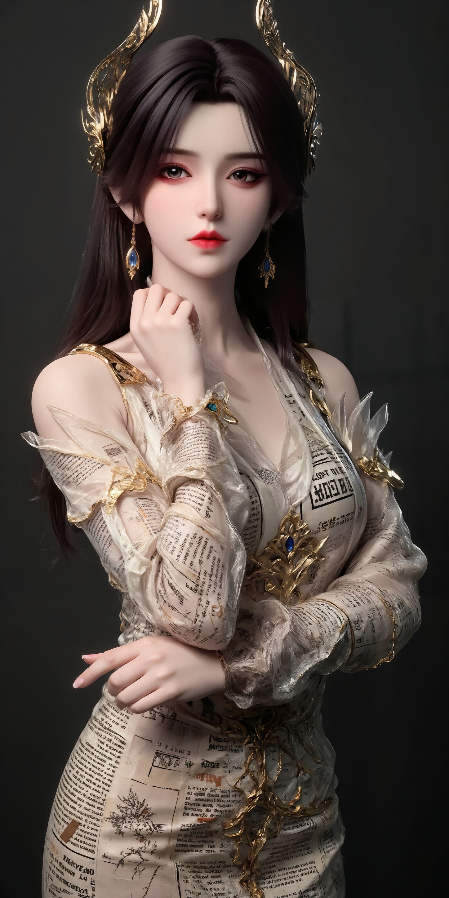 斗罗大陆#小舞，斗破苍穹#曹颖#报纸紧身衣#时尚,第8张