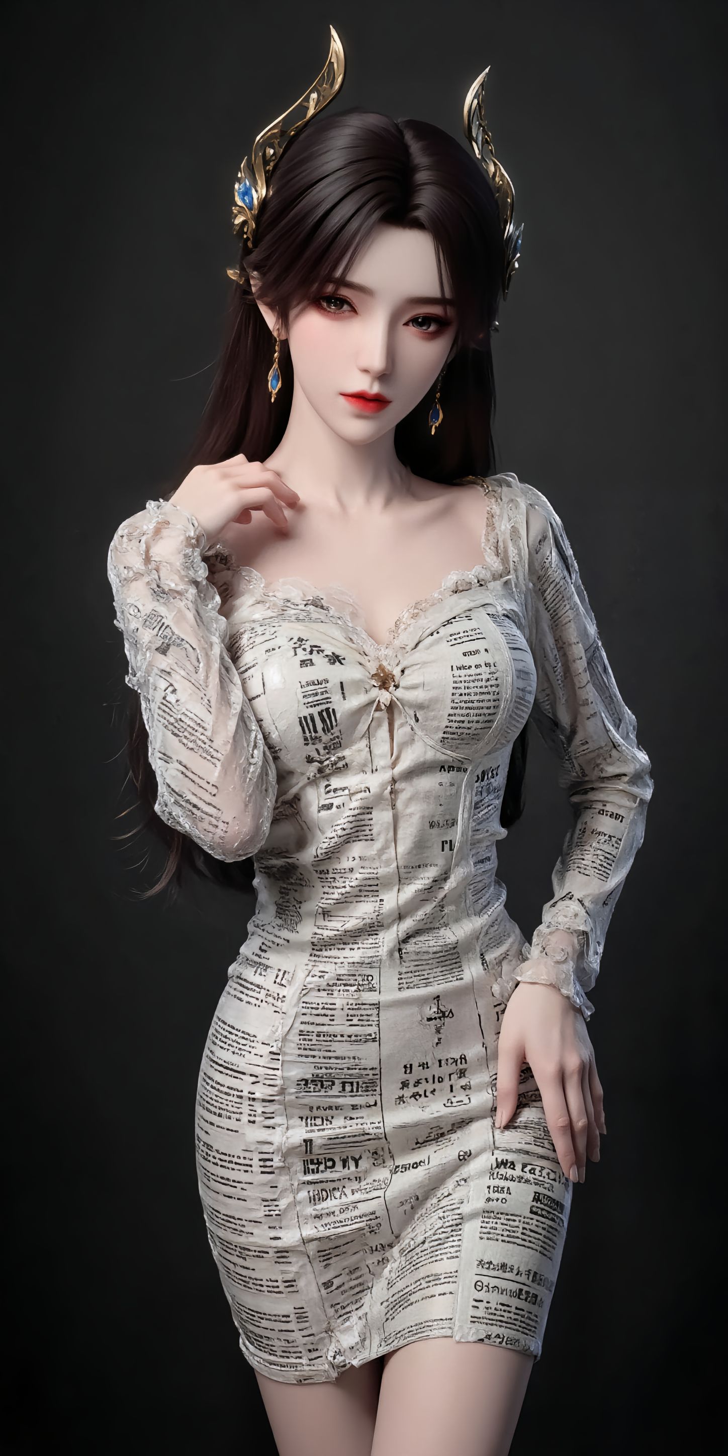 斗罗大陆#小舞，斗破苍穹#曹颖#报纸紧身衣#时尚,第11张