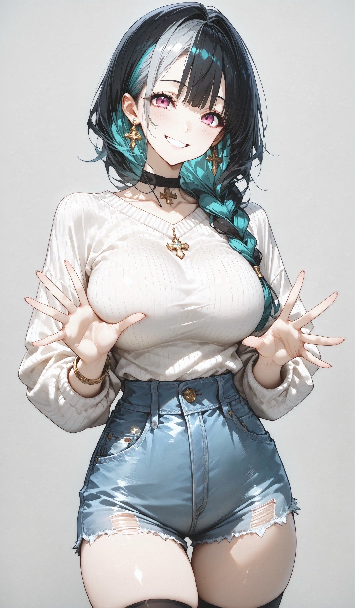 挑染发#二次元#极品身材,第1张