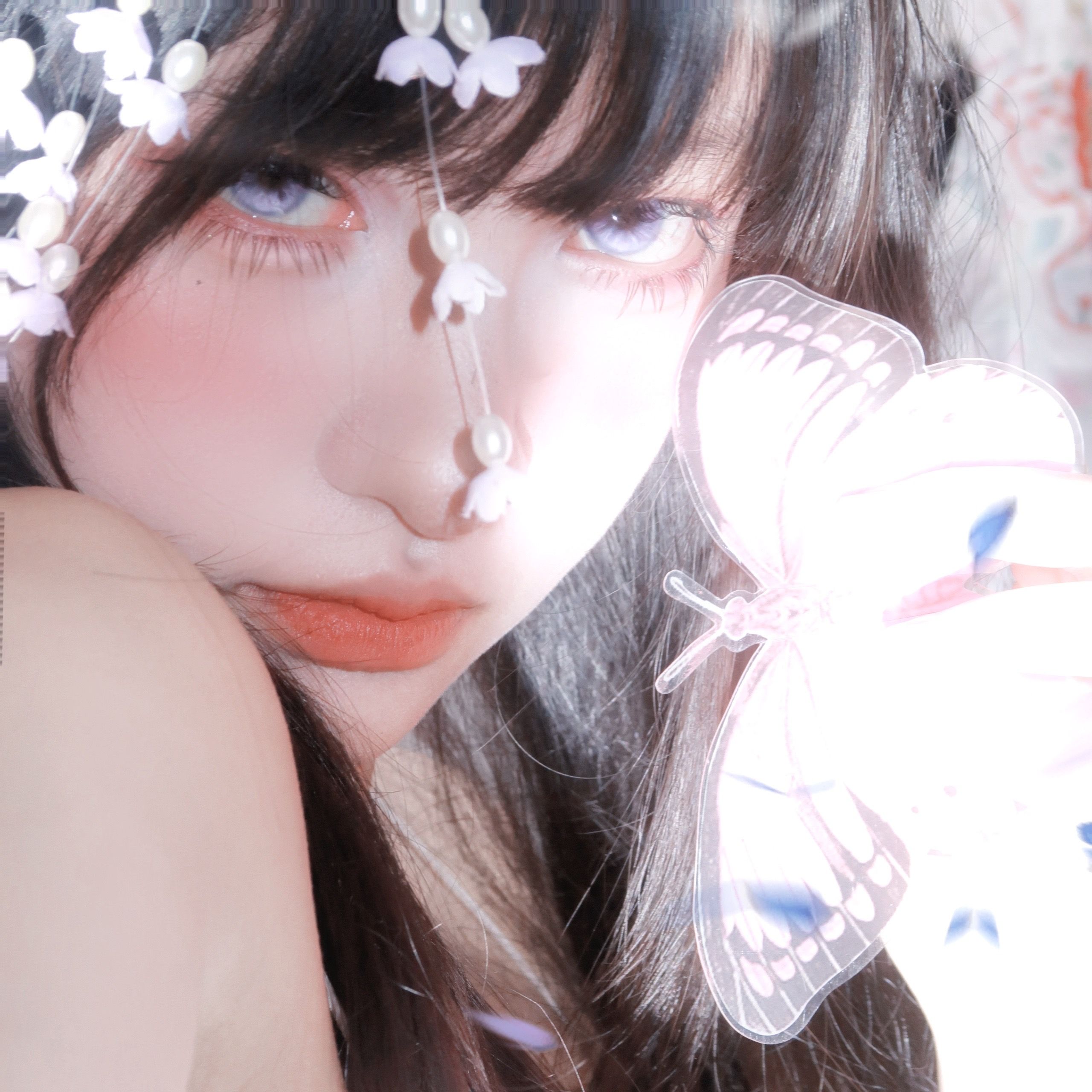 dy@奶盖哦 迷雾。#怼脸拍 #分享照片 #网感自拍,第1张