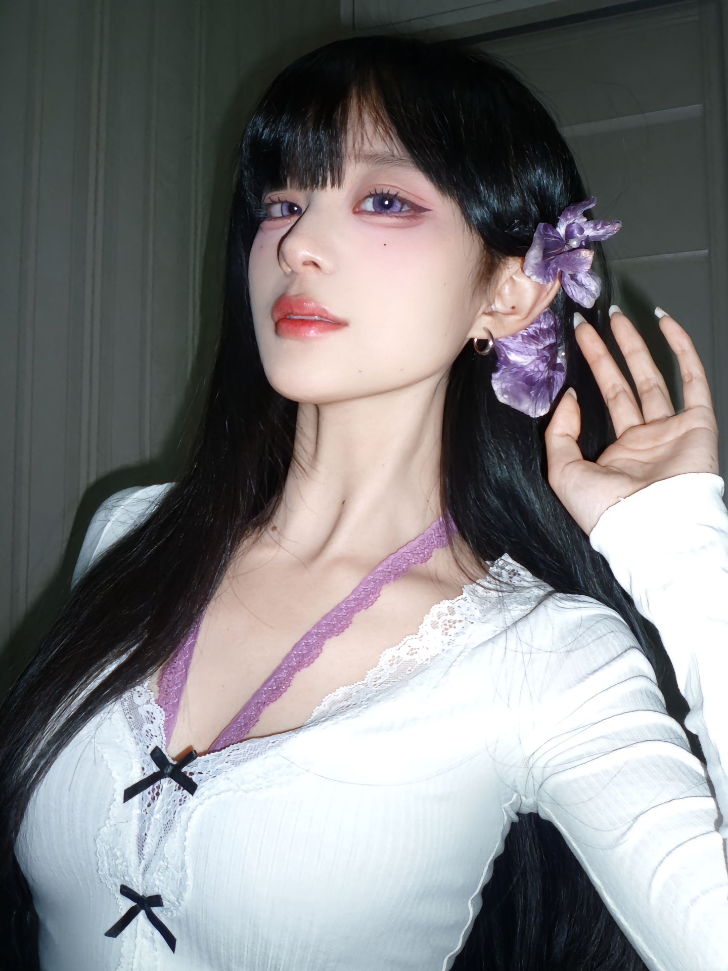 dy@一颗李建勋 主人级别的 清冷感 黑长直 金牛座 紫色系 分享妆容,第1张 dy@一颗李建勋 主人级别的 清冷感 黑长直 金牛座 紫色系 分享妆容,第1张